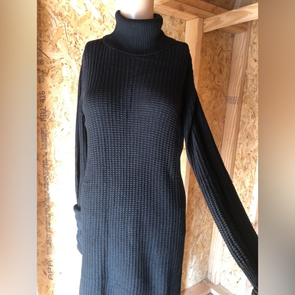 Who What Wear black sweater dress turtleneck small - Picture 4 of 7